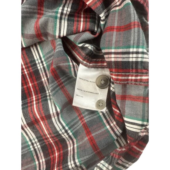 Weatherproof Vintage Mens XL Plaid Shirt Red Blue Flannel Long Sleeve Casual - Picture 4 of 7